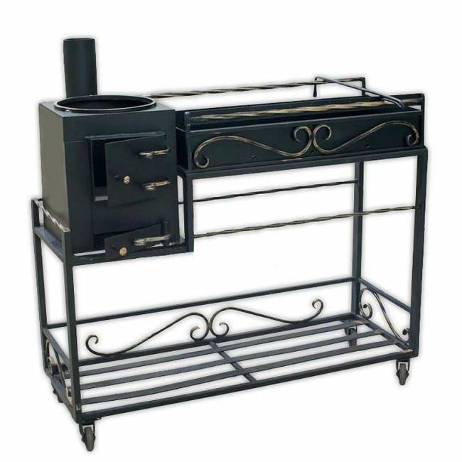 Кованый мангал с печкой "Универсальный"