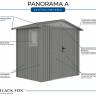 Сарай металлический Black Fox Panorama A