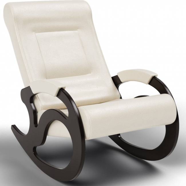 Кресло-качалка Вилла, экокожа крем Кресло-качалка Вилла, экокожа крем
