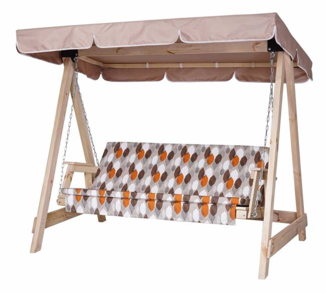 Матрас цветной "Листья" для деревянных качелей СЕЛЕНА Матрас цветной "Листья" для деревянных качелей СЕЛЕНА