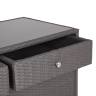 "Мальта" тумба плетеная из искусственного ротанга, цвет графит