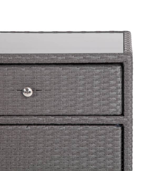 "Мальта" тумба плетеная из искусственного ротанга, цвет графит