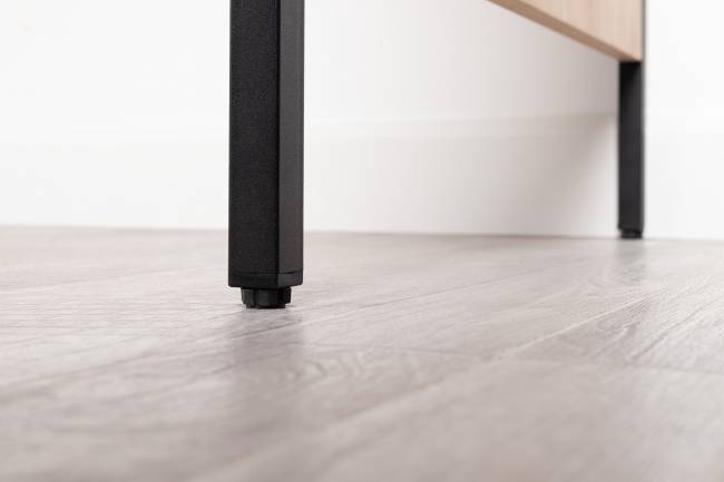 Стол письменный Брюс 12.157 цвет чёрный/Battle rock Santiago/столешница МДФ ель карпатская