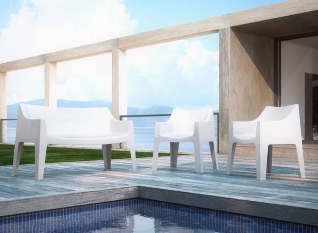 Диван пластиковый Coccolona лен 1410х600х830 мм