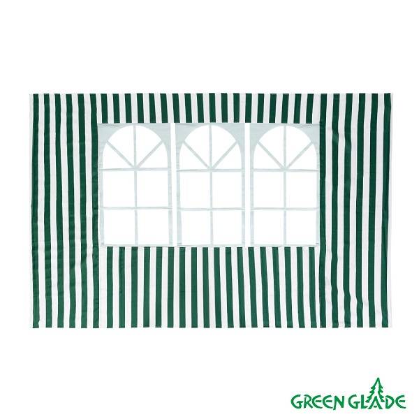 Стенка для садового тента Green Glade 4110 1,95х2,95м полиэстер с окном зеленая (20)