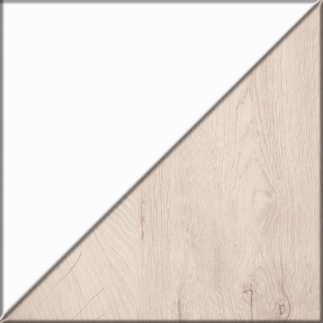 Кровать 1600 двуспальная Муссон 11.41 с основанием и комод с зеркалом цвет белый/дуб эндгрейн элегантный