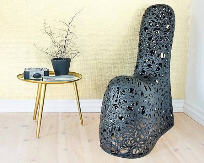 Базальтовое кресло "Solo Chair", Черное