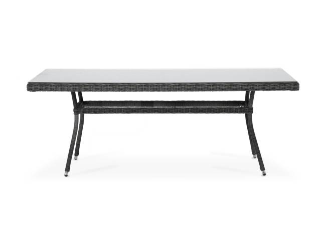 "Латте" плетеный стол из искусственного ротанга 200х90см, цвет графит