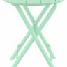Стол пластиковый складной Helen Folding Table Ø60 опаловый зеленый Ø600х740 мм