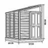 Пластиковый сарай SideMate 4x8 (ГхШ 2,4м х 1,2м)