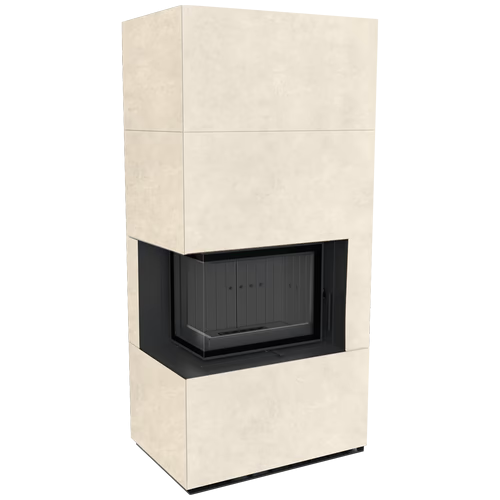 Каминокомплект Kratki PRO FLOKI FOKOS TALCO угловое стекло слева