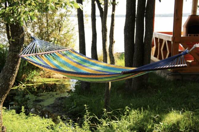 Гамак MEXICO плетеный сине-желтый Гамак MEXICO плетеный сине-желтый