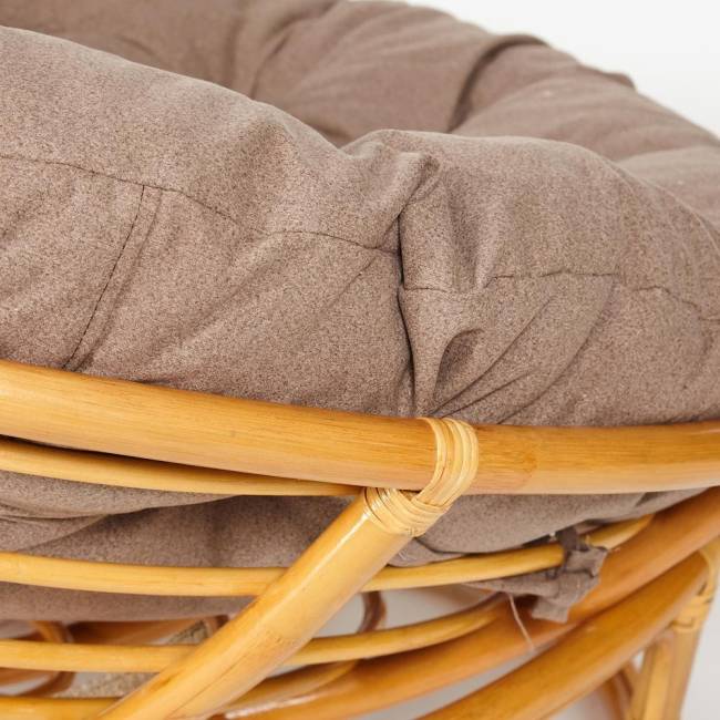 Кресло Папасан/Papasan (23/01 W) /с подушкой/ 115х101х104см, медовый, экошерсть коричневый, 1811-5 Honey (мед)