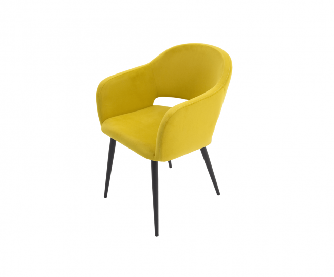 Стул Пичч чёрный / горчичный