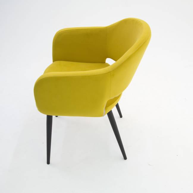 Стул Пичч чёрный / горчичный