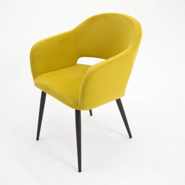 Стул Пичч чёрный / горчичный