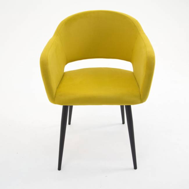 Стул Пичч чёрный / горчичный