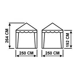 Шатер Митек 2.5х2.5 м без стенок (2 места)
