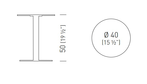 Cтолик приставной Kicki Ø400х500 мм Cтолик приставной Kicki Ø400х500 мм