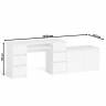Двухтумбовый компьютерный стол Мори МС-2 с широкой тумбой на 900 цвет белый
