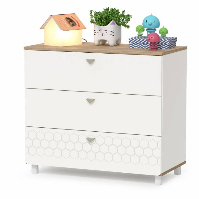 Детский комод Эйп 13.322 цвет белый/дуб белый
