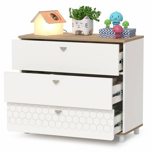 Детский комод Эйп 13.322 цвет белый/дуб белый