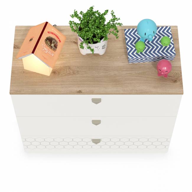 Детский комод Эйп 13.322 цвет белый/дуб белый